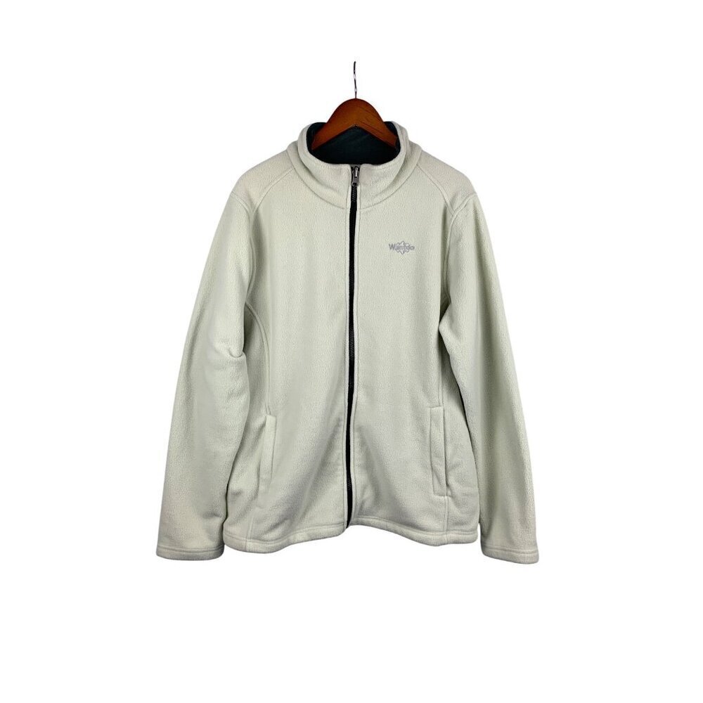 Wantdo Womens XL Full-Zip Fleece Jacket Beige
